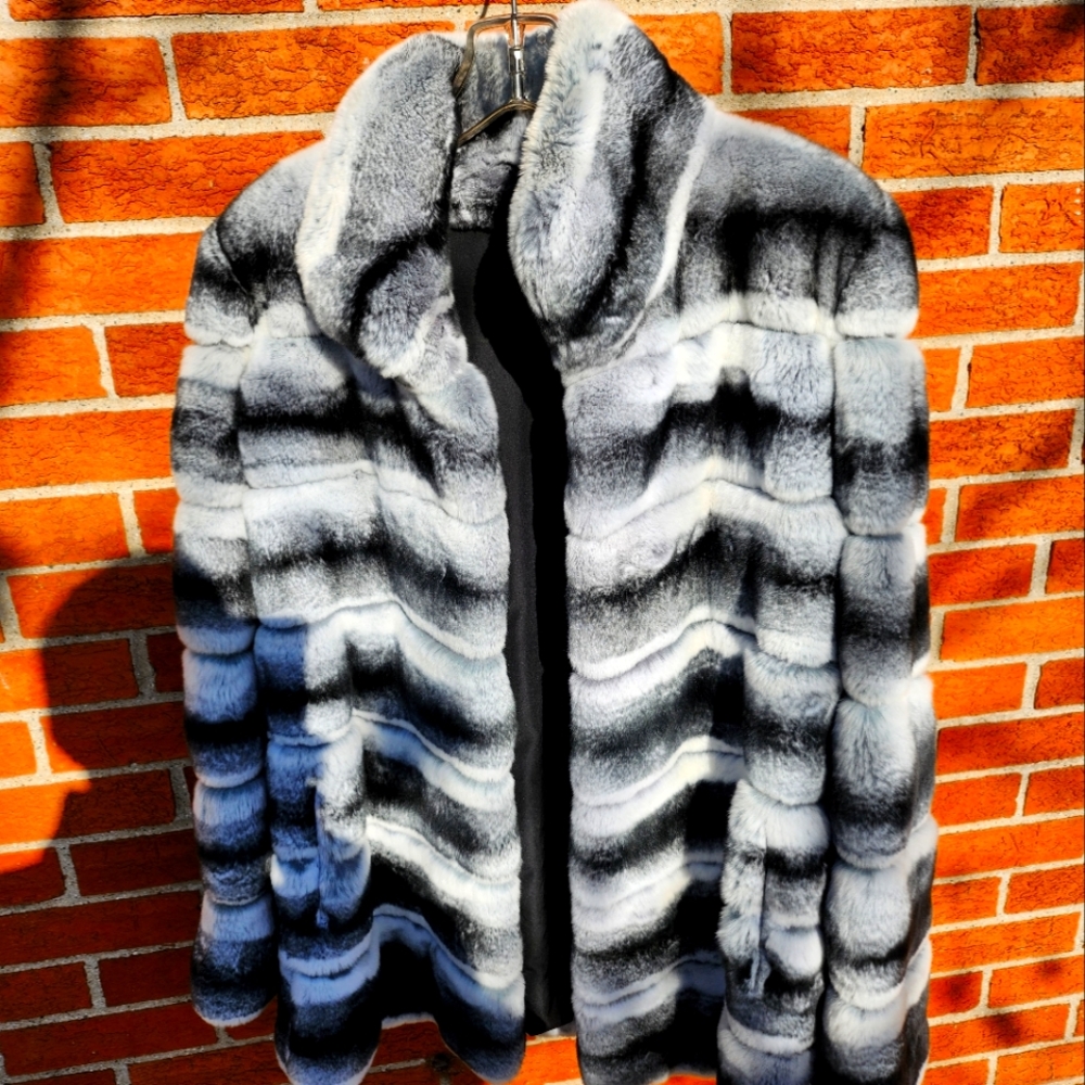 Luxury Chinchilette 3/4 ladies coat